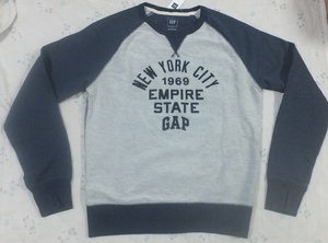 GAP ギャップ トレーナー US S 日本 M サイズ 靴下付き new york city 1969 empire state gap ★ 未使用 長袖 スエット 