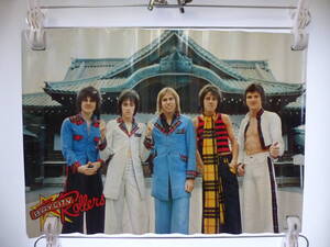 @中古 当時物 レトロ ベイ・シティ・ローラーズ Bay City Rollers 横型 汚れ有 ポスター サイズB2 管理1