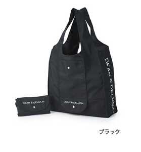 DEAN&DELUCA ショッピングバッグ ブラック 黒 エコバッグ トートバッグ 折りたたみ Dean & Deluca black ディーン&デルーカ 