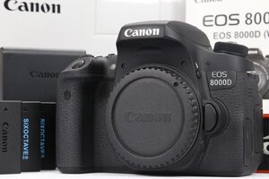 【 美品 | 動作保証 】 Canon EOS 8000D ボディ 【 シャッター数 7700回 | 予備の互換バッテリー ２個 追加付属 】