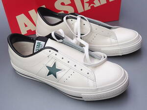 デッド!! 新品!! US 9 1/2 希少カラー!! 日本製 converse ONE STAR J 白ｘ緑 ワンスター US 9.5/ 28cm made in japan 箱付