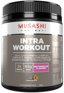 MUSASHI （ムサシ）INTRA WORKOUT 必須アミノ酸 & BCAA パウダー350g スイカ味 イントラワークアウト EAA 