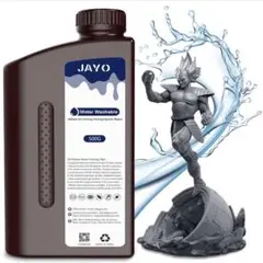 JAYO 水洗い可能な3Dプリンター用樹脂 0.5KG 405nmダークグレー