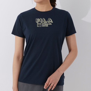 【ゆうパケット対応】FILA フィラ 半袖Tシャツ Mサイズ ネイビー 412-693 [管理:1400000528]