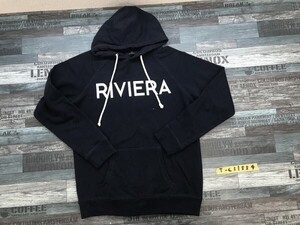 RAGEBLUE レイジブルー メンズ RIVIERAプリント フーディー パーカー M 紺