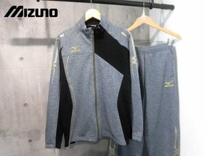 美品 MIZUNO ミズノ ウォームアップ ジャージ セットアップ XL/トレーニング 上下セット/杢グレー/メンズ/32MC5010 32MD5010