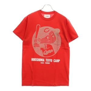 NUGETS ナゲッツ ×広島カープ×Charcoal TOYO Carp SP S/S カープ坊や 半袖Tシャツ レッド