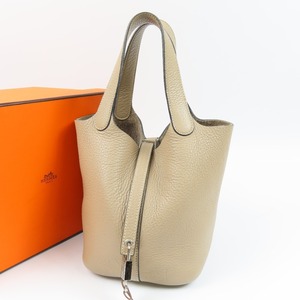 42640★1円スタート★HERMES エルメス 外美品 ピコタンロックPM ヴィンテージ ハンドバッグ トリヨンクレマンス トゥルティールグレー □M