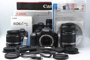 【美品】キャノン Canon EOS Kiss X4 ダブルズームキット　ショット数：5116枚　X1217H062X24C0067