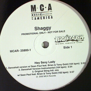 米12 Shaggy Hey Sexy Lady MCAR258001 MCA Records /00250