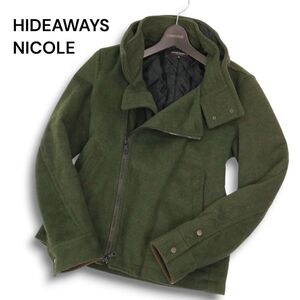 HIDEAWAYS NICOLE ハイダウェイ ニコル 秋冬 中綿★ ライダース ジャケット ブルゾン Sz.46 メンズ　C4T11487_C#N