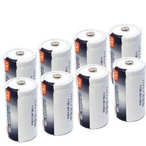 単1形 充電式 ニッケル水素電池 8本セット 大容量6500mAh 500回くりかえし充電可