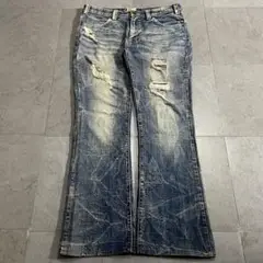 archive bleach flare denim pants y2k