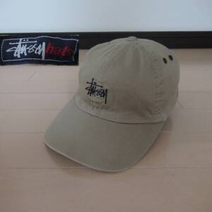 ★即決送込★レア 90s OLD STUSSY CAP キャップ 帽子 オールド hat oldstussy ステューシー ベージュ 6パネル us古着 vintage skate surf