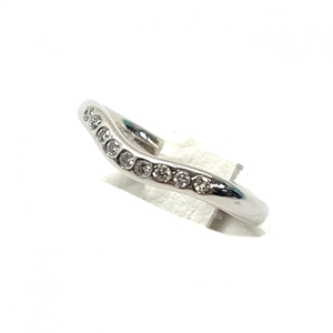 TIFFANY&Co. ティファニー カーブド バンドリング 指輪 アクセサリー Pt950 プラチナ ダイヤモンド 3.1ｇ 5号 管理RT37181