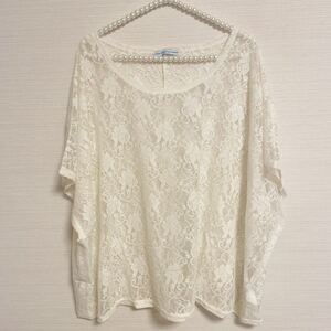 Mignon ミニヨン レース カットソー M ホワイト 白 美品