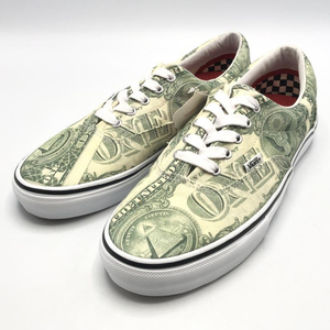 【中古】VANS × Supreme Skate Era Dollar Bill Green スニーカー 29cm VN0A5FC9GRN ヴァンズ シュプリーム[240010450802]