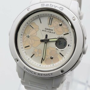 3757▲ CASIO 腕時計 BABY-G Floral Dial Series BGA-150FL-7AJF 10気圧防水 耐衝撃性 カジュアル シンプルデザイン 花柄 ホワイト【0507】