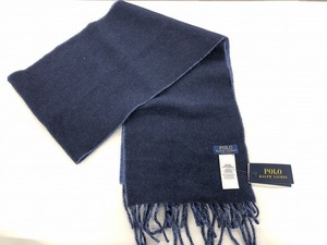 期間限定セール 【未使用】 ポロラルフローレン POLO RALPH LAUREN マフラー ブルー