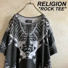 フェード雰囲気◎ RELIGION ロックtシャツ 黒  L