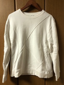 【 THE SHOP TK TKMIXPICE 】 タケオキクチ メンズ 長袖 トレーナー　スウェット　Ｍ　白　ティーケー