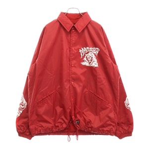 MASSES マシス ×PORKCHOP NYLON JKT×ポークチョップ ナイロンコーチジャケット レッド