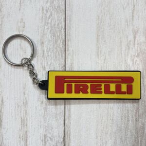 希少 ピレリ/Pirelli キーホルダー キーリング ノベルティー グッズ ラバー ロゴ 黄/赤 イエロー/レッド