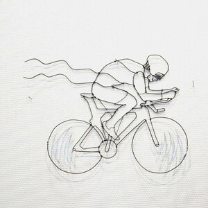 トラックレーサーのワイヤーアート☆ピストバイク 自転車競技