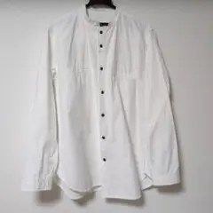 OUTIL アシンメトリー バンドカラーシャツ-white/3