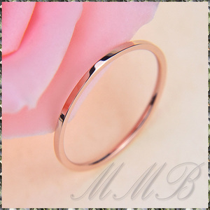 [RING] Rose Gold Flat Straight Slim ローズゴールド フラット ストレート 1mm スリム リング 24号 【送料無料】