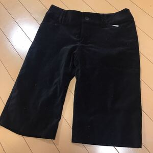 新品 ◆ ミッシュマッシュ ◆ 上質 ベルベット ハーフパンツ ◆ M ブラック MISCH MASCH