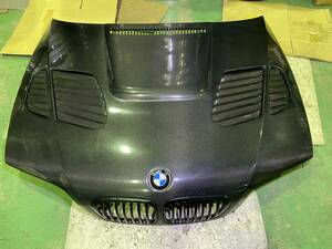 E46 BMW M3 カーボンボンネット エンジンフードカバー 2ドア 1998-2004 モデル Carbon Fiber Front Hood フロントフード 引取OK