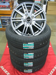 グッドイヤー E-Grip EG02 低燃費 長持ち 国産 タイヤ 155/65R14 155/65-14 ＆ アルミホイール 新品 4本 2024年製 送料無料 N-BOX、デイズ