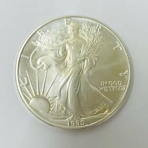 C-070103SI 【希少】 LIBERTY アメリカンイーグル アメリカ合衆国 1oz 1ドル 銀貨 FINE SILVER 銀 SV 重量約31.6g 1990 記念硬貨