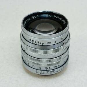 3-196★ LEICA ライカ f=5cm 1:1.5 レンズ Summarit 5cm 1:1.5 中古 