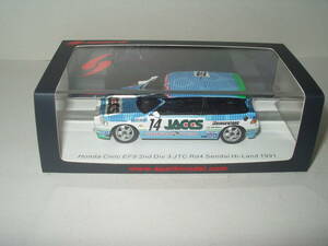 SPARK HONDA CIVIC EF9 #14 1991 JTC SENDAI JACCS / スパーク 1991JTC仙台ハイ－ランド ホンダ シビック EF9 ( 1:43 ) ジャックス