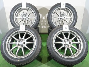 フォレスター SJ XV GT アウトバック BR 等 4本 社外 18インチ 7.5J +48 5H PCD100 スタッドレス DUNLOP WINTERMAXX SJ8 2021年 225/55R18