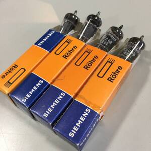 ○【4本セット】SIEMENS ECC82 12AU7/ECC83?12AX7? 2本ずつ 真空管 オーディオアンプパーツ 部品 中古品(NF250204)303-458-163