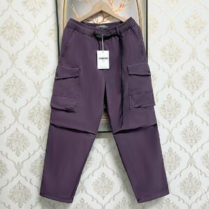 定番EU製＆定価5万◆UABONI*Paris*カーゴパンツ*フランス*パリ発◆防水 通気 ゆったり レジャー スラックス チノパン 普段着 XL/50サイズ