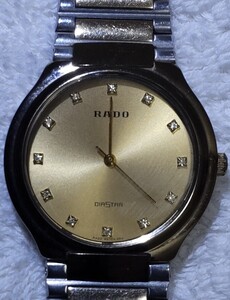 ☆ [良品]RADO ラドー ダイアスター132.9559.3 ゴールド文字盤 メンズ 腕時計 未稼働品