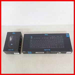 ☆Logicool Pro ゲーミングキーボード G-PKB-002LN + ワイヤレスマウス G-PPD-002WLrd ロジクールGまとめてセット【20