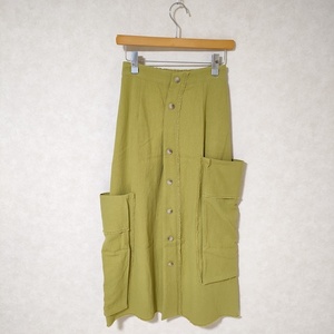 Ameri VINTAGE 01010941120 VINTAGE LIKE COTTON SKIRT サイズS ロングスカート マスタード アメリヴィンテージ 3-0123M 205851