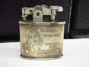 y9584 希少 限定 RONSON Standard US MODEL 1943 ロンソン セクシガール スタンダード 喫煙具 オイルライター　現状品