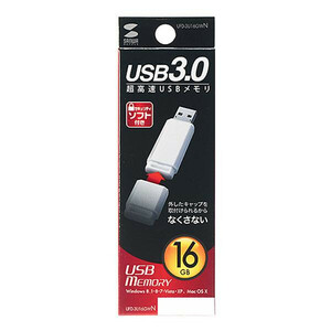 まとめ得 サンワサプライ USB3.0メモリ UFD-3U16GWN x [2個] /a