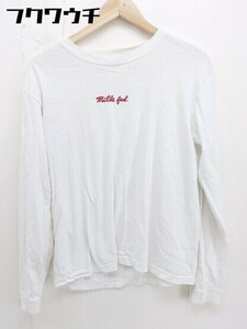 ◇ MILKFED. ミルクフェド ロゴ 長袖 ロンT Tシャツ カットソー サイズ M ホワイト レディース