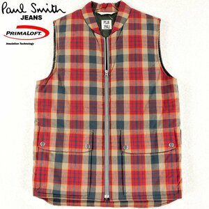 相場価格￥22,000- 美品 PAUL SMITH JEANS ポールスミスジーンズ 294J プリマロフト中綿 コットン パディングベスト チェック L