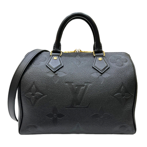 ルイ・ヴィトン LOUIS VUITTON スピーディ・バンドリエール25 Ｍ58951 ノワール モノグラム・アンプラント ボストンバッグ レディース 中古