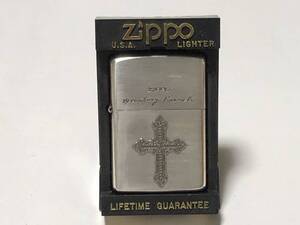 未使用 ケース付き ZIPPO ジッポー 19世紀 フランス 十字架 19 century French Cross 1995年製 アメリカ オイルライター MADE IN USA