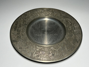 【瑞】セランゴール ピューター 錫器 Selangor Pewter　飾り皿　径：２４．５ｃｍ