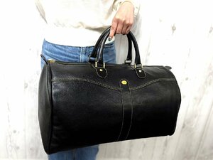 極美品 dunhill ダンヒル ボストンバッグ ハンドバッグ バッグ レザー 黒 A4収納可 メンズ 71864Y